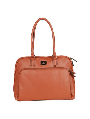 brown leatherette regular handbag - 15019351 - Very Small Image - 1