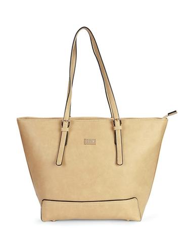 beige leatherette regular handbag - 15019362 - Very Small Image - 1