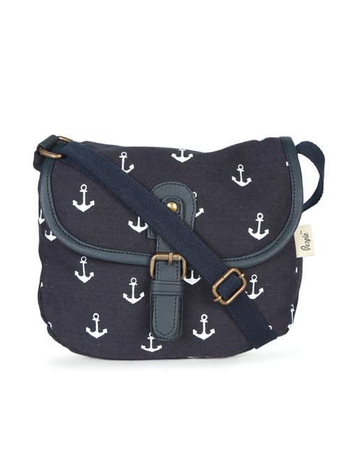 blue leatherette regular sling bag - 15019475 - Very Small Image - 1
