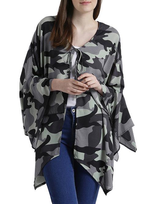 grey printed shrug - 15019480 - Standard Image - 1