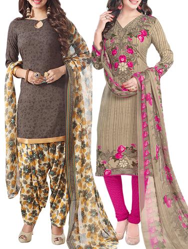 grey synthetic suit combos unstitched - 15019500 - Very Small Image - 1