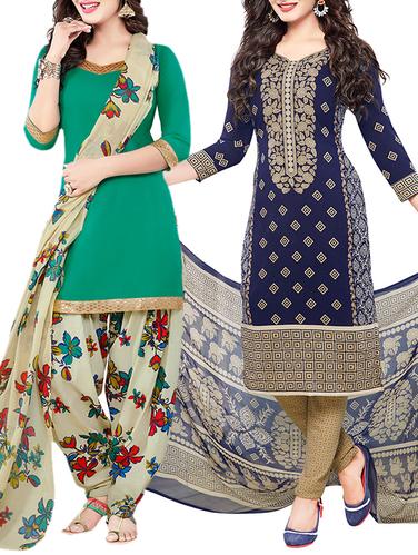 blue synthetic suit combos unstitched - 15019534 - Very Small Image - 1