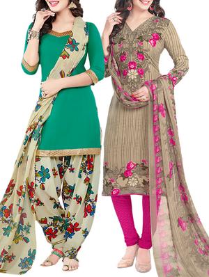 brown synthetic suit combos unstitched - 15019537 - Standard Image - 1