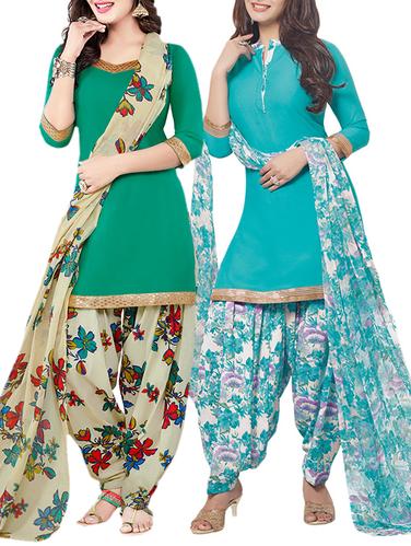 blue synthetic suit combos unstitched - 15019547 - Very Small Image - 1