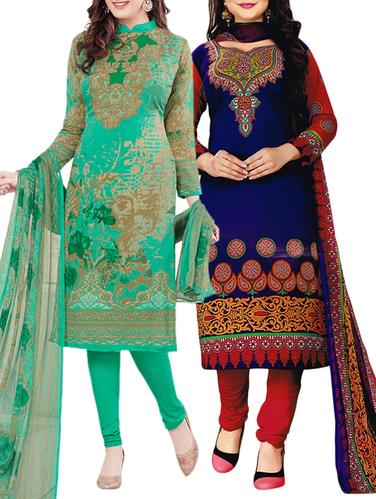 blue synthetic suit combos unstitched - 15019573 - Very Small Image - 1