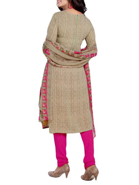 brown synthetic suit combos unstitched - 15019579 - Zoom Image - 3