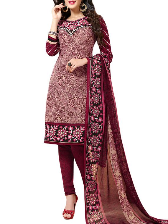 brown synthetic suit combos unstitched - 15019579 - Zoom Image - 4