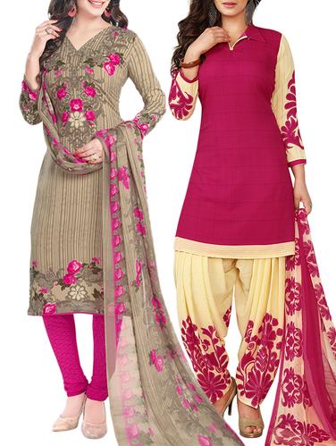 multi synthetic suit combos unstitched - 15019591 - Very Small Image - 1
