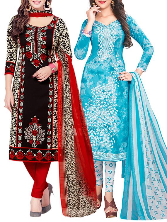 red synthetic suit combos unstitched - 15019599 - Zoom Image - 1