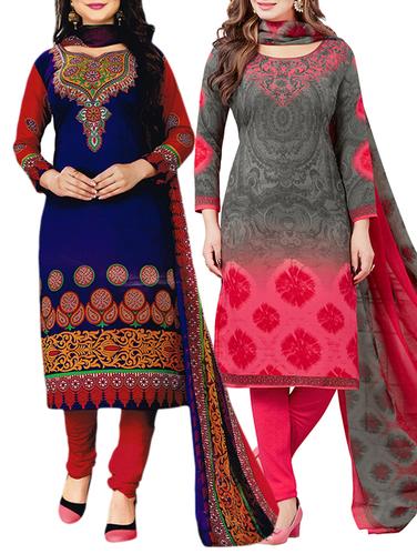 grey synthetic suit combos unstitched - 15019644 - Very Small Image - 1