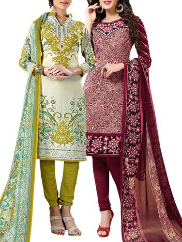 mehandi synthetic suit combos unstitched - 15019667 - Very Small Image - 1
