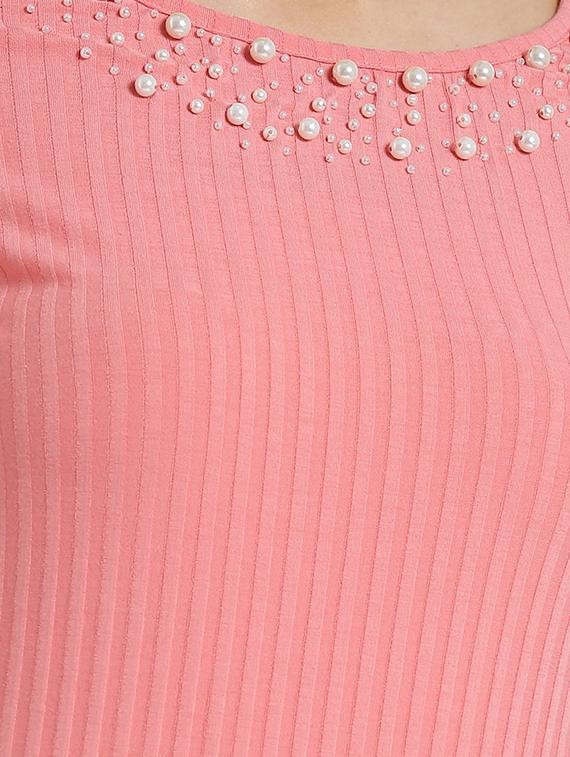 pink solid viscose ribbed top - 15019698 - Zoom Image - 4