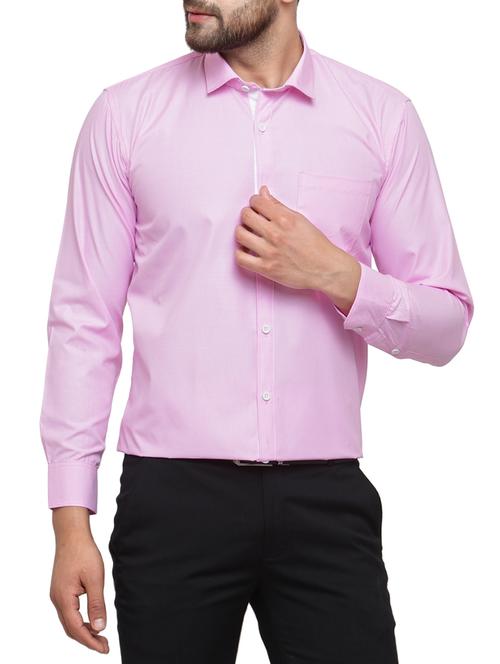 pink cotton formal shirt - 15019709 - Standard Image - 1