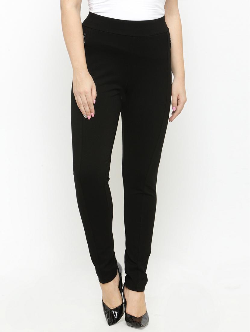 solid black cotton jegging - 15019739 - Zoom Image - 1