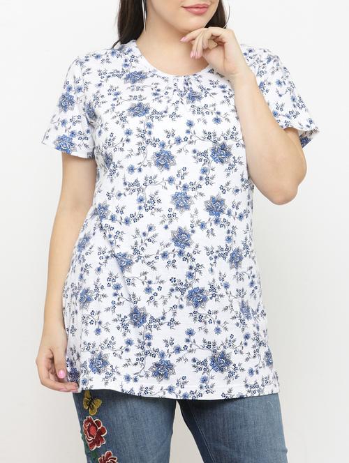 white cotton plus tee - 15019777 - Standard Image - 1