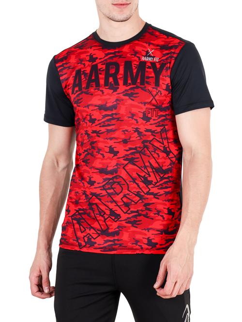 red polyester tshirt - 15019785 - Standard Image - 1