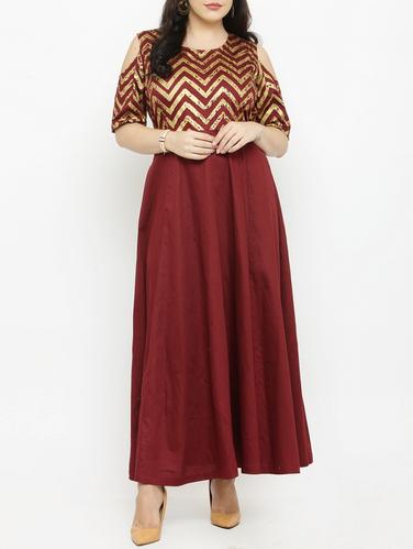 a-line chevron kurta - 15019804 - Very Small Image - 1