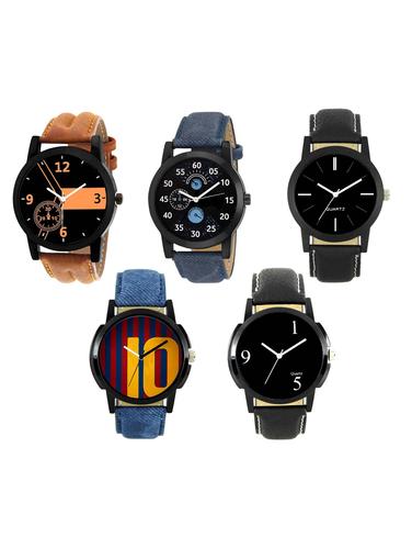 FRIX Analog Round Dial Watch Set Of 5 - 15019981 - Very Small Image - 1