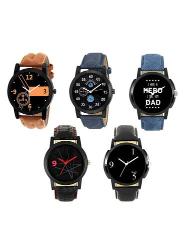 FRIX Analog Round Dial Watch Set Of 5 - 15019986 - Very Small Image - 1