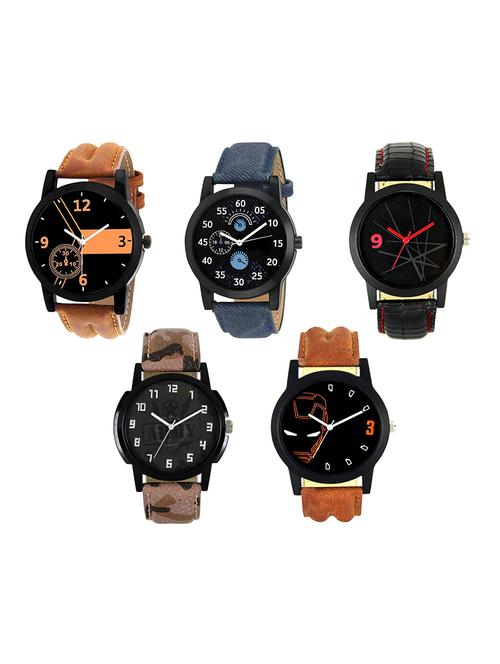 FRIX Analog Round Dial Watch Set Of 5 - 15019996 - Very Small Image - 1