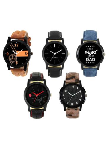 FRIX Analog Round Dial Watch Set Of 5 - 15020004 - Very Small Image - 1