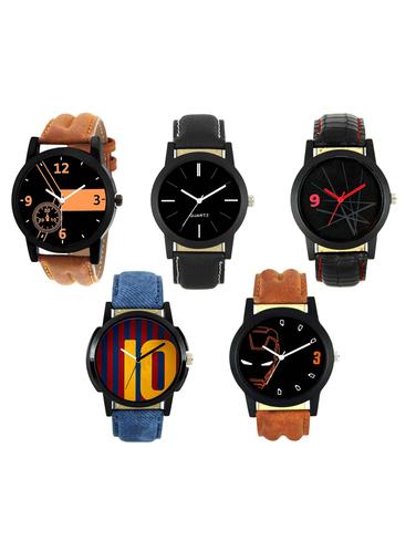 FRIX Analog Round Dial Watch Set Of 5 - 15020018 - Very Small Image - 1