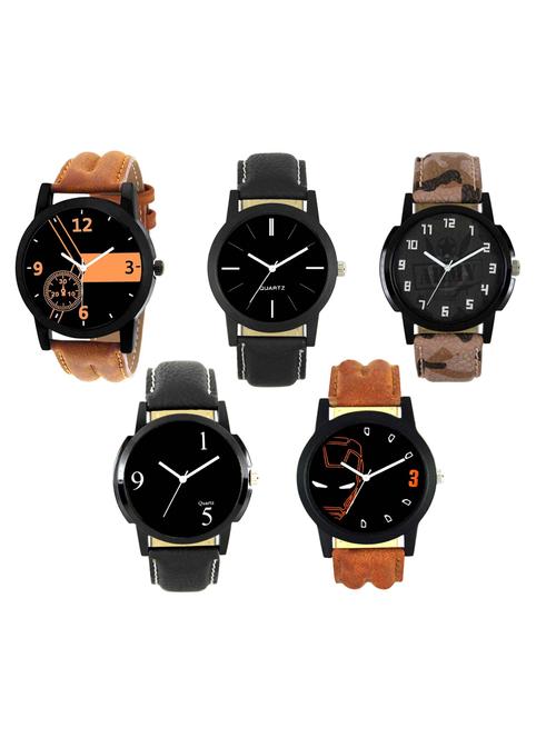 FRIX Analog Round Dial Watch Set Of 5 - 15020022 - Very Small Image - 1