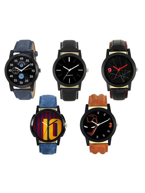 FRIX Analog Round Dial Watch Set Of 5 - 15020053 - Very Small Image - 1