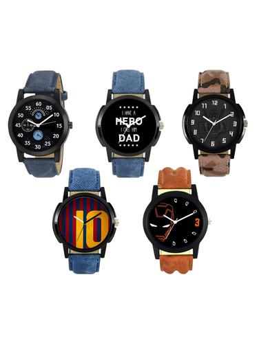 FRIX Analog Round Dial Watch Set Of 5 - 15020066 - Very Small Image - 1