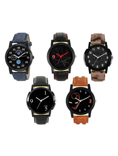 FRIX Analog Round Dial Watch Set Of 5 - 15020071 - Very Small Image - 1