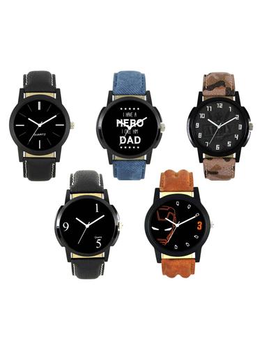 FRIX Analog Round Dial Watch Set Of 5 - 15020082 - Very Small Image - 1