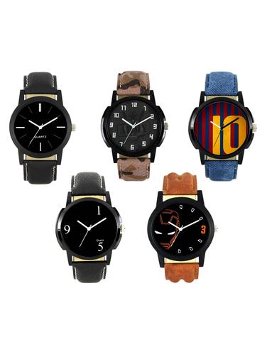 FRIX Analog Round Dial Watch Set Of 5 - 15020088 - Very Small Image - 1
