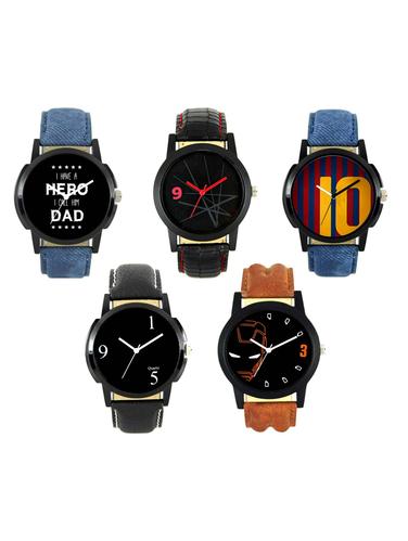 FRIX Analog Round Dial Watch Set Of 5 - 15020092 - Very Small Image - 1