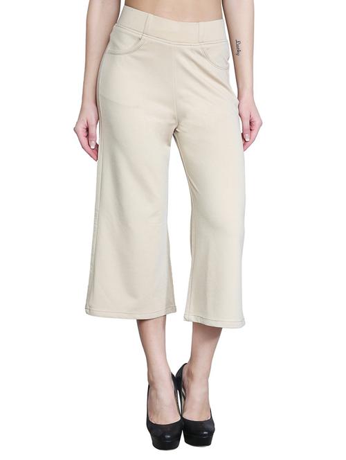 beige cotton culotte - 15020510 - Standard Image - 1