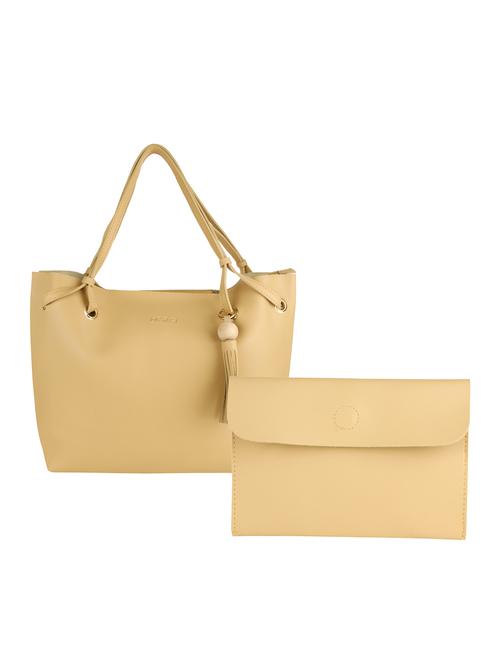 beige leatherette handbag - 15020880 - Standard Image - 1