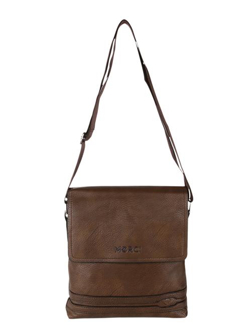 brown leatherette regular sling bag - 15020895 - Standard Image - 1