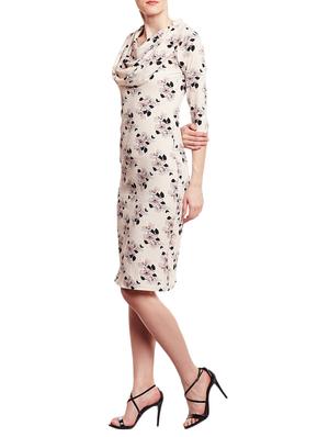 beige printed sheath dress - 15020997 - Standard Image - 3