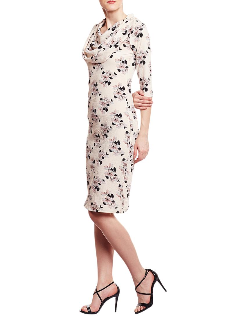 beige printed sheath dress - 15020997 - Zoom Image - 3