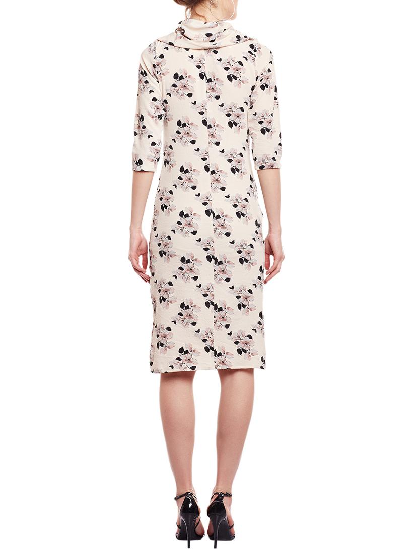 beige printed sheath dress - 15020997 - Zoom Image - 4