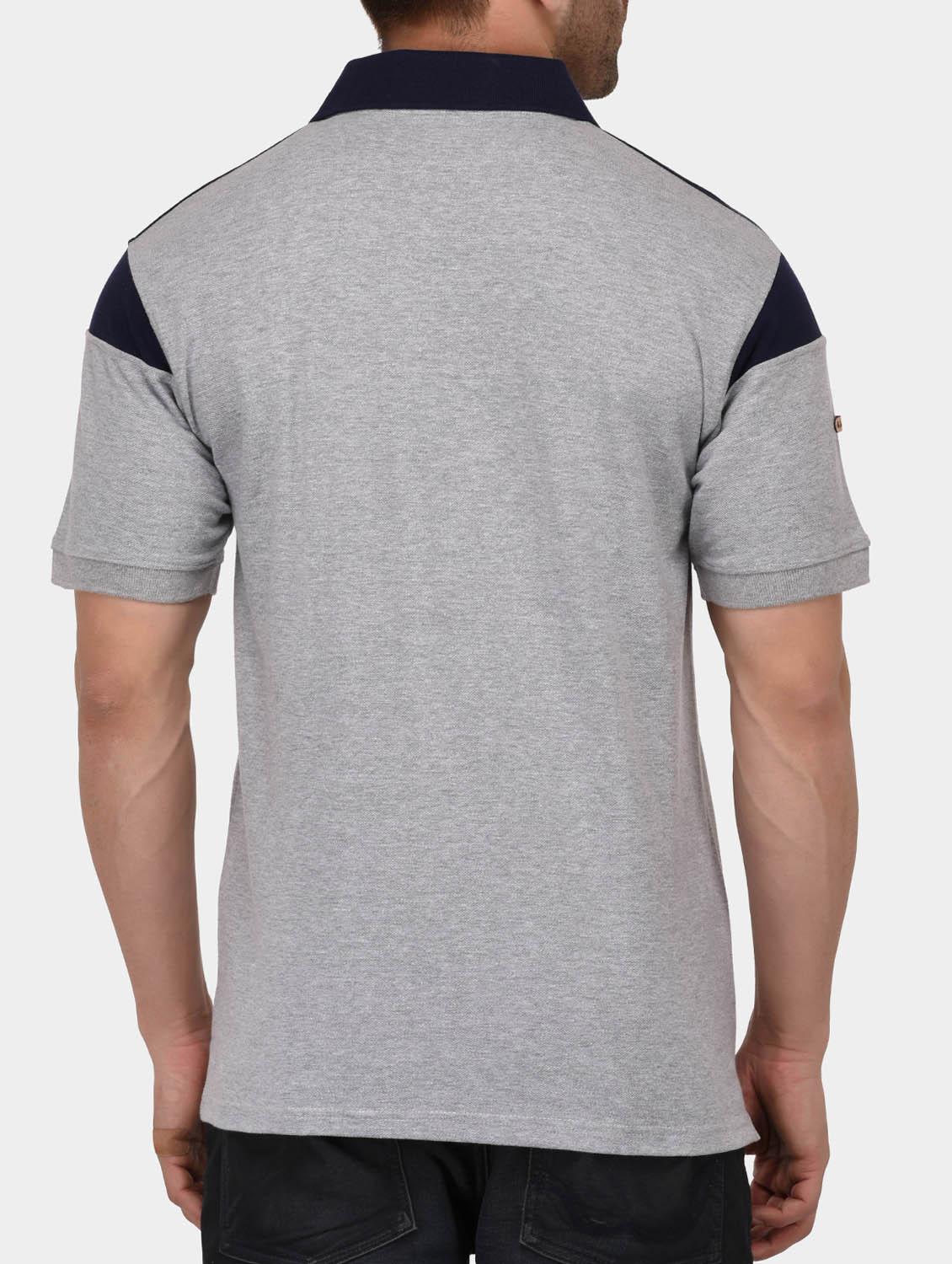 grey cotton color block tshirt - 15021008 - Zoom Image - 3