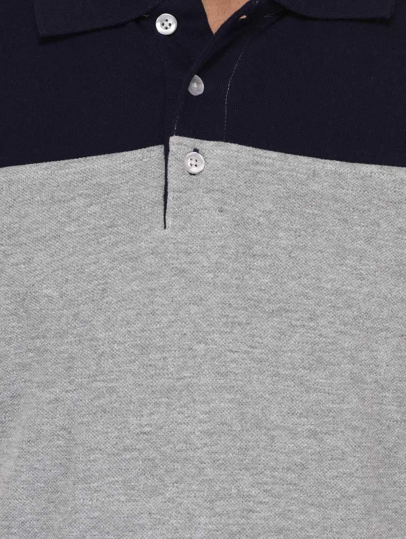 grey cotton color block tshirt - 15021008 - Zoom Image - 4