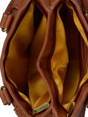 tan leatherette regular handbag - 15021077 - Standard Image - 3