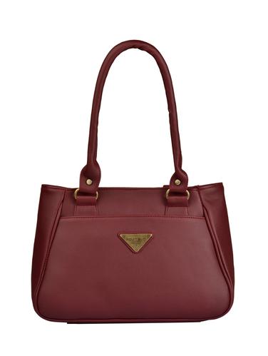maroon leatherette regular handbag - 15021091 - Very Small Image - 1