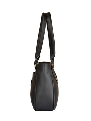 black leatherette regular handbag - 15021092 - Standard Image - 4