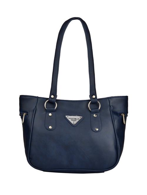 blue leatherette regular handbag - 15021096 - Standard Image - 1