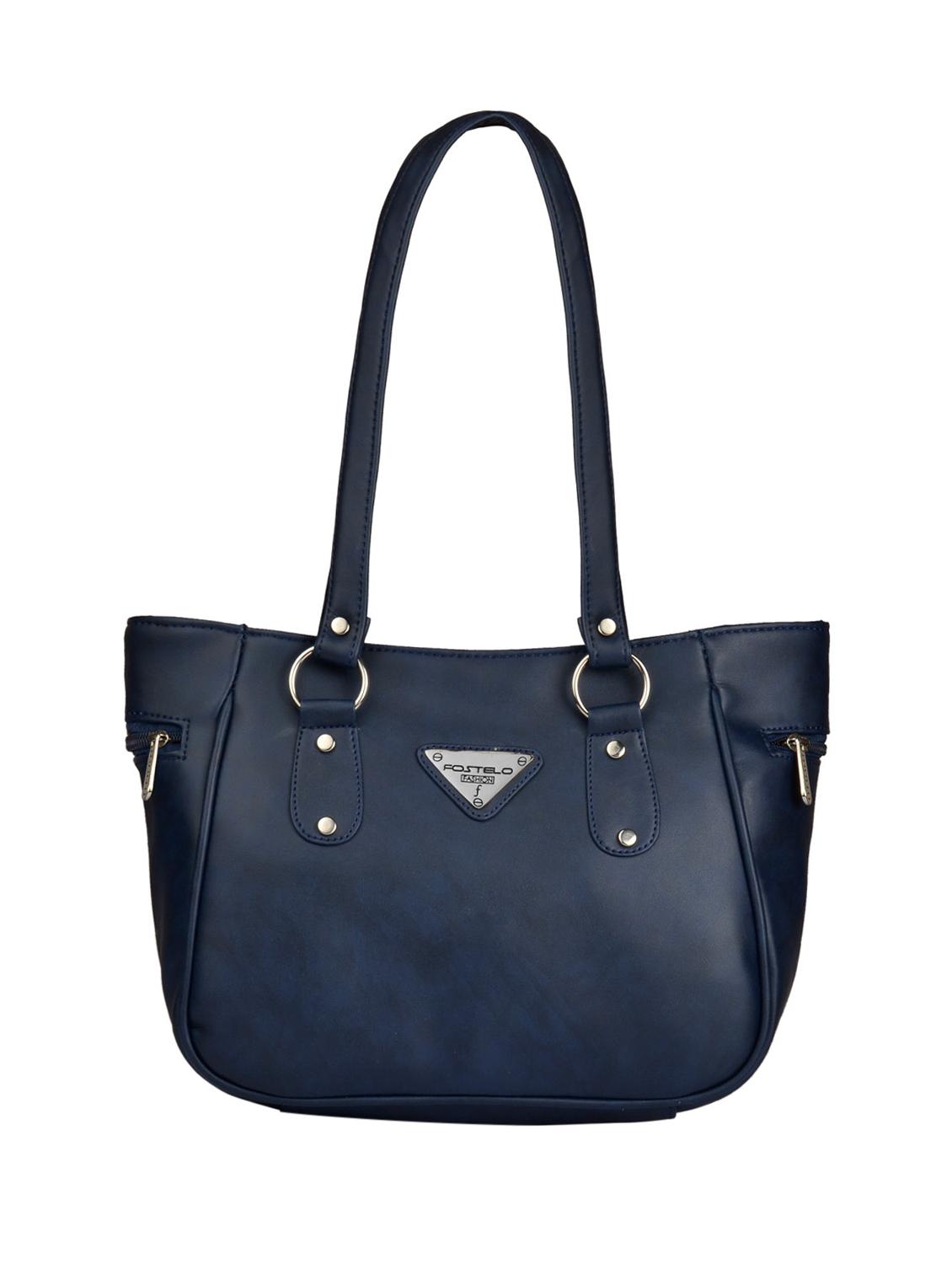 blue leatherette regular handbag - 15021096 - Zoom Image - 1