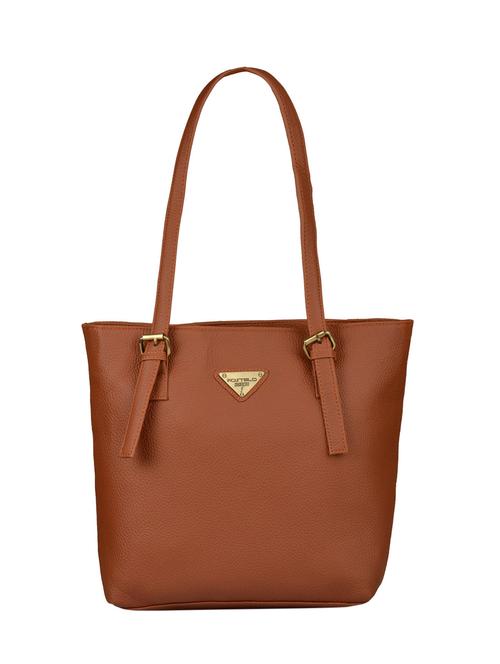 tan leatherette regular handbag - 15021108 - Standard Image - 1