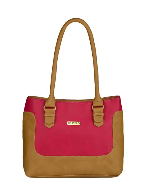 pink leatherette regular handbag - 15021114 - Standard Image - 1