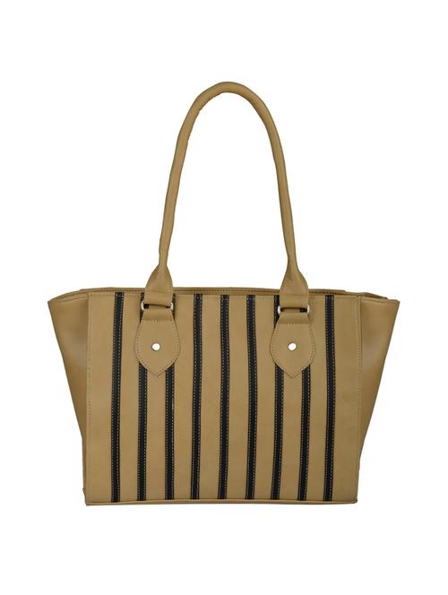 beige leatherette regular handbag - 15021121 - Standard Image - 1