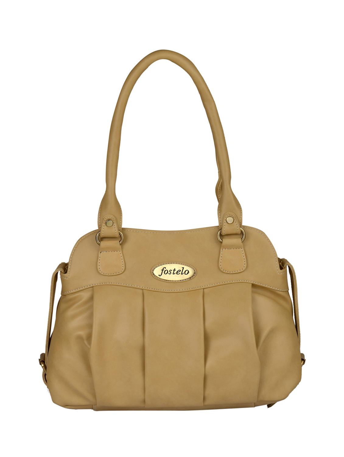 beige leatherette regular handbag - 15021122 - Zoom Image - 1